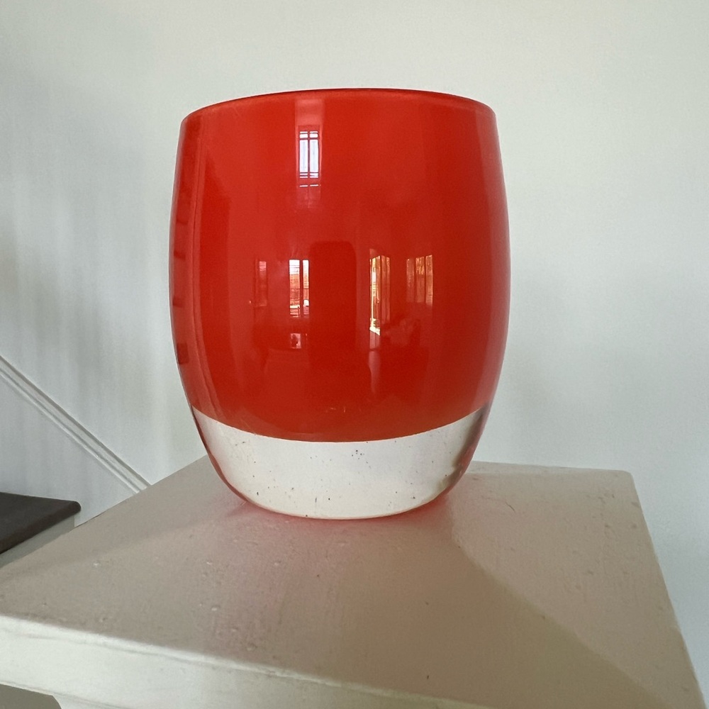 GLASSBABY Red Glass Candle Holder ❤️❤️❤️
